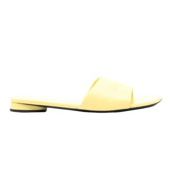 Balenciaga Duty Free Leather Slide - Shoes - Mujer - Amarillo - 38 EU