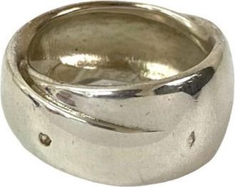 Herm&egrave;s Silver Silver 925 Band Ring (Pre-Owned)