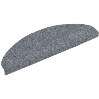 vidaXL Vidaxl - Stair Mats Self-adhesive 20 pcs 65x21x4 cm Light Grey Half Round Large