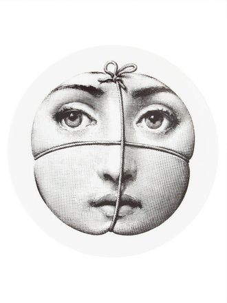 Fornasetti face print plate - Bianco