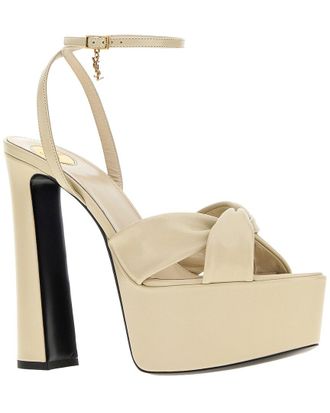Saint Laurent Franciane Leather Sandal