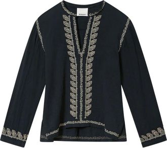 Isabel Marant Top Cizalie con ricamo - Nero