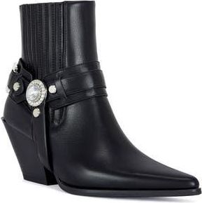 Azalea Wang Lenkov Moto Boot in Black at Nordstrom Rack, Size 7.5