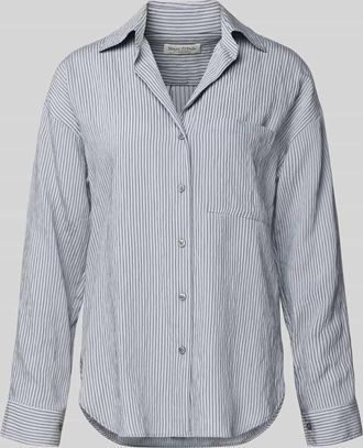 Marc O'Polo Regular Fit Langarmbluse aus Viskose-Mix in Hellblau, Gr&ouml;&szlig;e 34