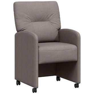 vidaXL Sillas de Comedor con Ruedas 2 pcs Taupé 57 x 67 x 95 cm tela vidaXL