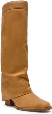 Steve Madden Winnick Foldover Knee High Boot in Banana Leather at Nordstrom Rack, Size 7.5 Wide Calf