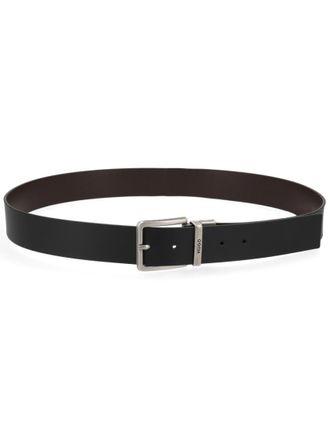 HUGO BOSS Black Solid Buckle Belt
