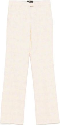 Etro Geruite Slim Fit Broek - Dames - Straight fit broeken - Beige - M - Broeken