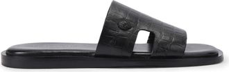 Kurt Geiger Bond Cutout Slide Sandal in Charcoal at Nordstrom, Size 12