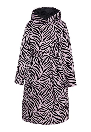 Faina Lange gewatteerde jas Dames Mauve zebra