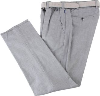 Brühl Mens London GB Royal Twisted Luxury Chinos - Grey - W36 L30