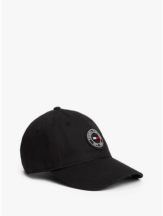 Tommy Hilfiger Mens Logo Patch Baseball Cap - Black