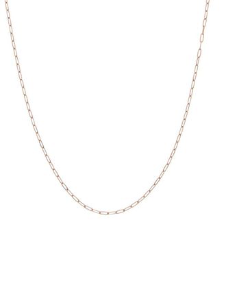Italian Gold, Inc 10K Rose Gold 1.2Mm Solid Paperclip Necklace