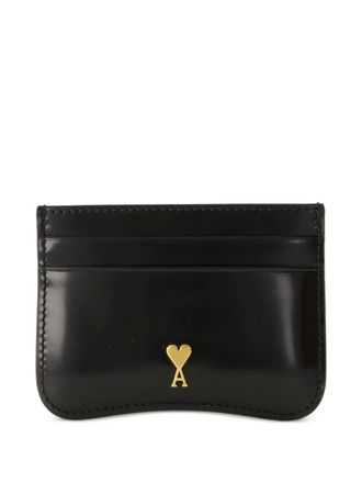Ami leather cardholder - unisex - Calf Leather - OS - Black