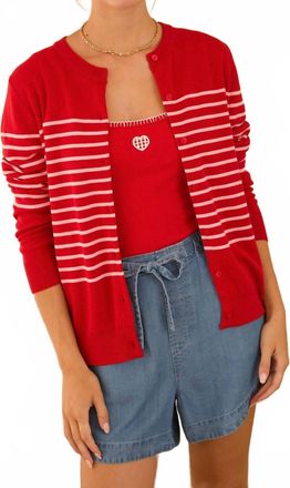 Skies Are Blue Clothing Missy Cardigan In Red