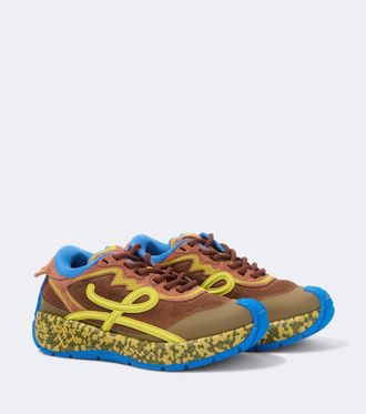 Loewe Pogo suede-trimmed sneakers