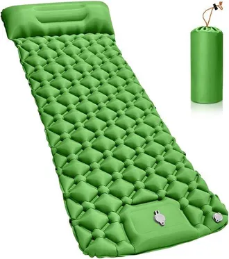 OEM Dailygoods, Colch&oacute;n Autoinflable Para Camping, Ultraligero, Impermeable, Compacto, Almohada Integrada, Estructura Celular, Colchoneta Para Dormir