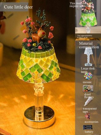 OEM L&aacute;mpara Con Forma De Ciervo Adorable: Luz Nocturna Creativa Para Hacer T&uacute; Mismo