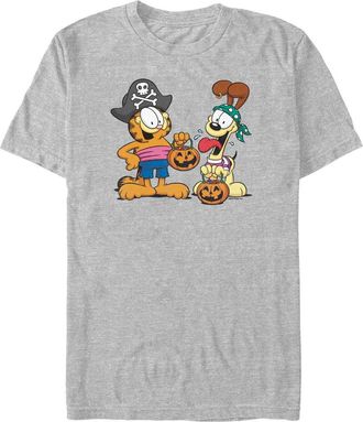 Garfield Mens Garfield Halloween Duo Graphic T-Shirt in Athletic Heather at Nordstrom, Size Xx-Large
