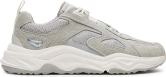 Steve Madden Mens Leather Serpent H 086 Sneakers - Grey - Size UK 7