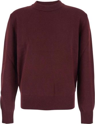 Sunflower Ribgebreide trui met ronde hals - Heren - Ronde hals truien - Rood - S - Wol - Truien & Vesten