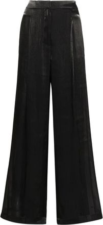 Michael Kors Iridescent Wide Leg Jeans in Zwart - Dames - Wijde Broeken - Zwart - XS - Polyester - Broeken