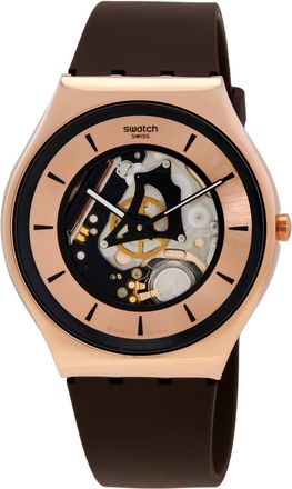 Swatch Copper Flame Quartz Rose Gold Dial Watch SS07G107