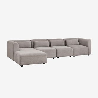 Sklum Sof&aacute; Modular De 4 Piezas Con Puff Fogler Sklum
