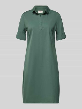 robe l&eacute;g&egrave;re Hemdblusenkleid mit V-Ausschnitt in Gruen, Gr&ouml;&szlig;e 36