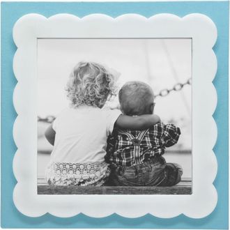 Mariposa Scalloped 4 x 4-Inch Picture Frame in Blue at Nordstrom
