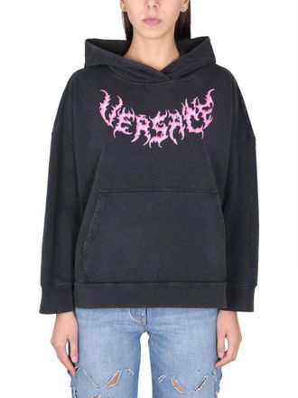 Versace Hooded Sweatshirt With Logo