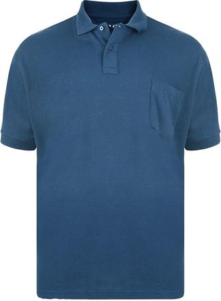 KAM Poly Cotton Soft Fabric Plain Basic Polo Shirt in 8 Colors, Size 2XL to 8XL Denim