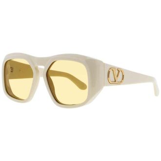 Valentino Unisex Gold Tone Rectangular Sunglasses VLS179C