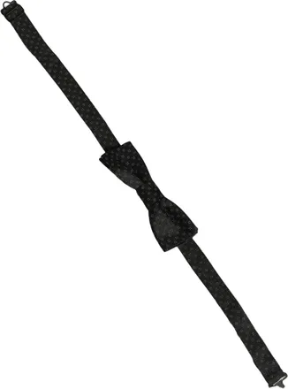 Dolce & Gabbana Diamond Pattern Silk Bow Tie - Black