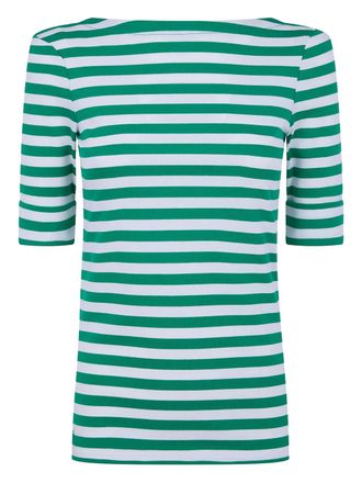 Lauren Ralph Lauren striped half-sleeves top - Verde