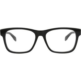 Alexander McQueen 55mm Square Optical Glasses in Black Black Transparent at Nordstrom Rack