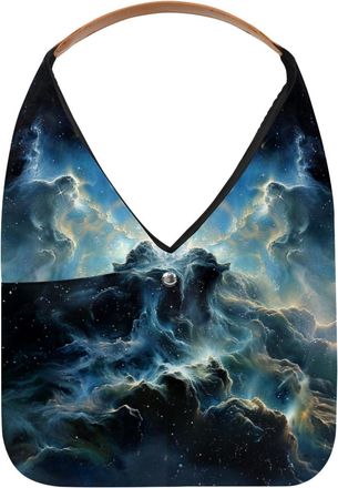 Generic Stars Nebula Reusable Lightweight Grocery Bags - Foldable Into Compact Pouch, Washable & Sturdy, Multipurpose for Shopping and Travel