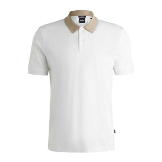 HUGO BOSS Heren Melange Regular Poloshirt (Natuurlijk)