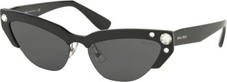 Miu Miu MU04US 1251A1 Womens Sunglasses Black Size 59