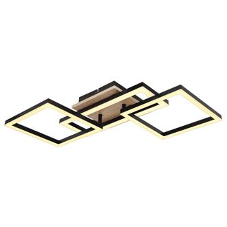 Netlighting Bossy 3 Square Semi Flush Ceiling Light Matt Black 3x LED 3000K