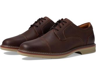 Florsheim Mens Florsheim Norwalk 13368-215 Oxford Brown Leather Cap Toe Shoes HAWK1713