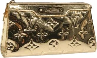 Louis Vuitton Pre-owned Clutches, female, Yellow, Size: ONE SIZE Pre-owned Monogram Miroir Canvas Pouch