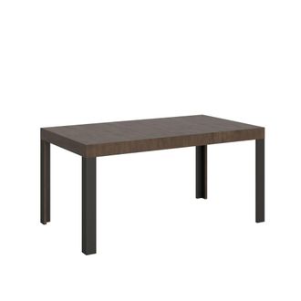 Itamoby Mesa extensible 80x160/244 cm efecto madera nogal, hierro
