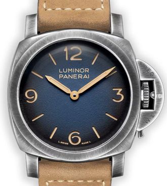 Officine Panerai Luminor Hand Wind Blue Dial Mens Watch PAM02025