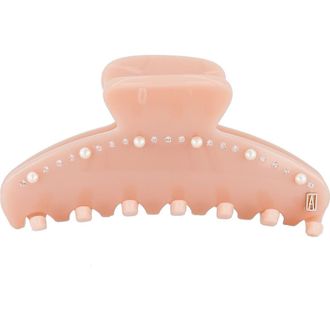 Alexandre de Paris Perle acetate hair clip in Pink at Nordstrom, Size Medium