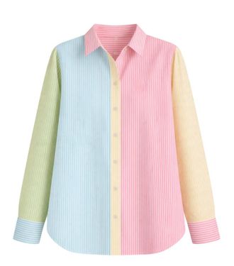 MC2 Saint Barth Cristal Seersucker Multicolor Striped Shirt