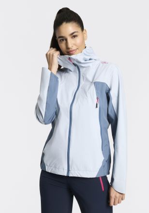 F.lli Campagnolo Regenjacke CMP, Damen, Gr. 36, sky blau, Obermaterial: 100% Polyester, Jacken Regenjacke, mit regulierbarer Kapuze, Zwei-Lagen-Konstruktion, &Uuml;bergangs