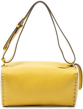 Fendi Pre-owned Womens Selleria Triangle Bag Shoulder Bag - Yellow - One Size