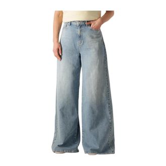 Circle Of Trust Jeans, Dames, Blauw, W33, Katoen, Harley Dnm Wide Jeans