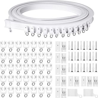 OEM [nunca Usado] Riel De Cortina Flexible Y Plegable De 5 M Para Dormitorios, Balcones, Ba&ntilde;os, Separadores De Ambientes, Techos, Riel Silencioso, Decorac